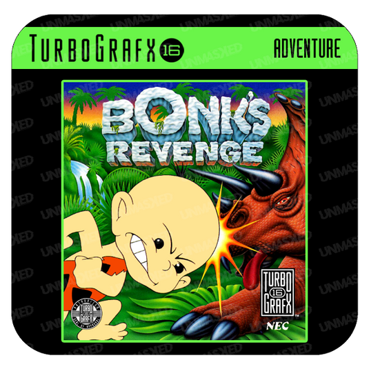 Bonk's Revenge TurboGrafx-16 Drink Coaster
