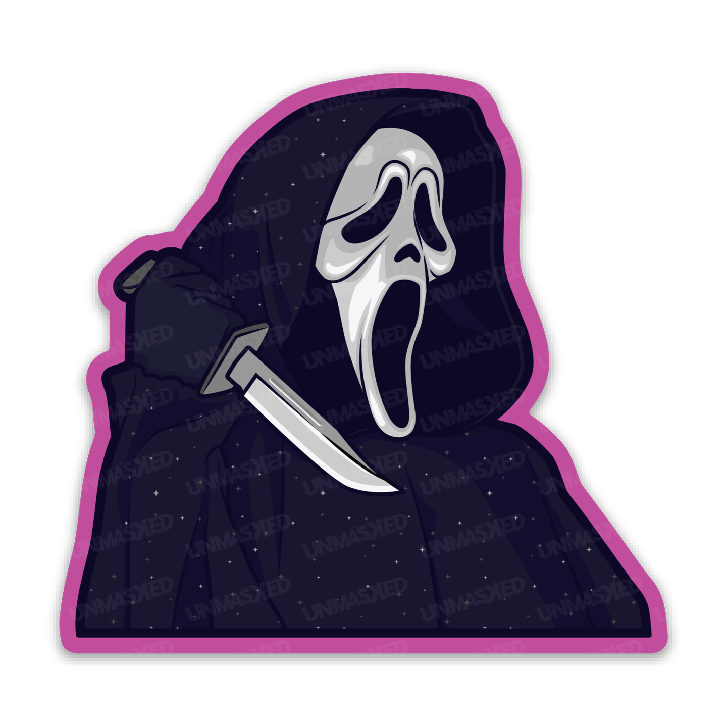 Ghostface Sticker – UNMASKED