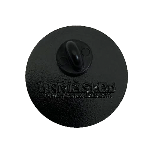 Pentagram Black & Red Enamel Pin - UNMASKED Horror & Punk Patches and Decor