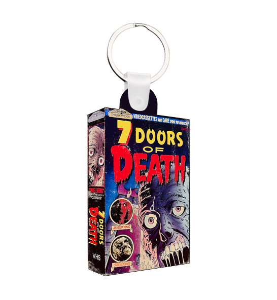 7 Doors of Death Mini VHS Keychain