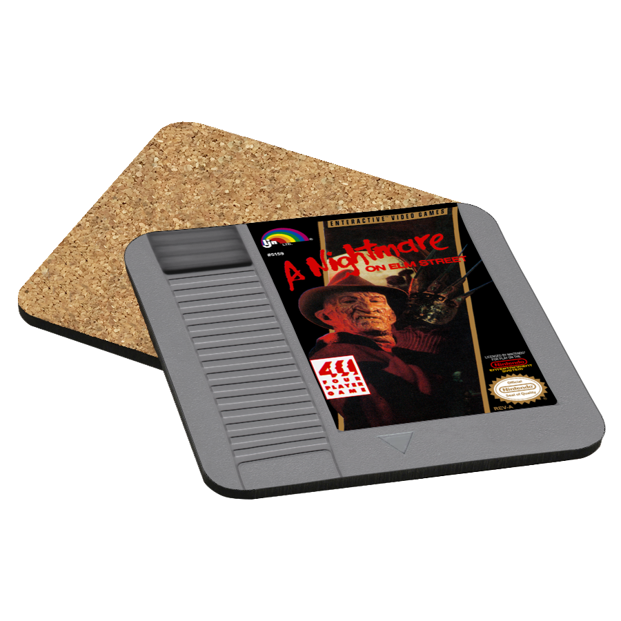 A Nightmare on Elm Street NES Drink Coaster