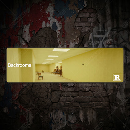 Backrooms Aluminum Street Sign