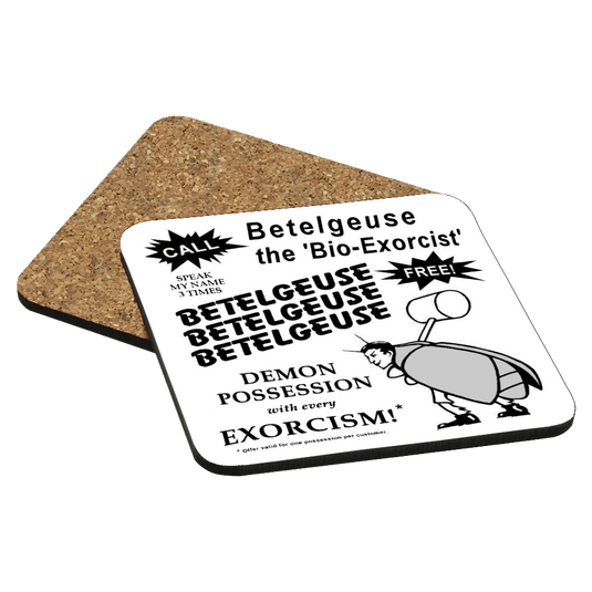 Beetlejuice Business Card Drink Coaster