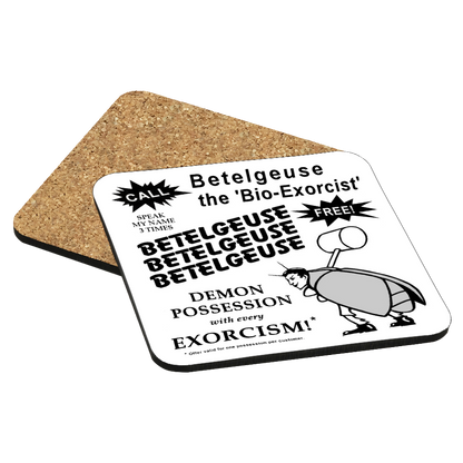 Beetlejuice Business Card Drink Coaster