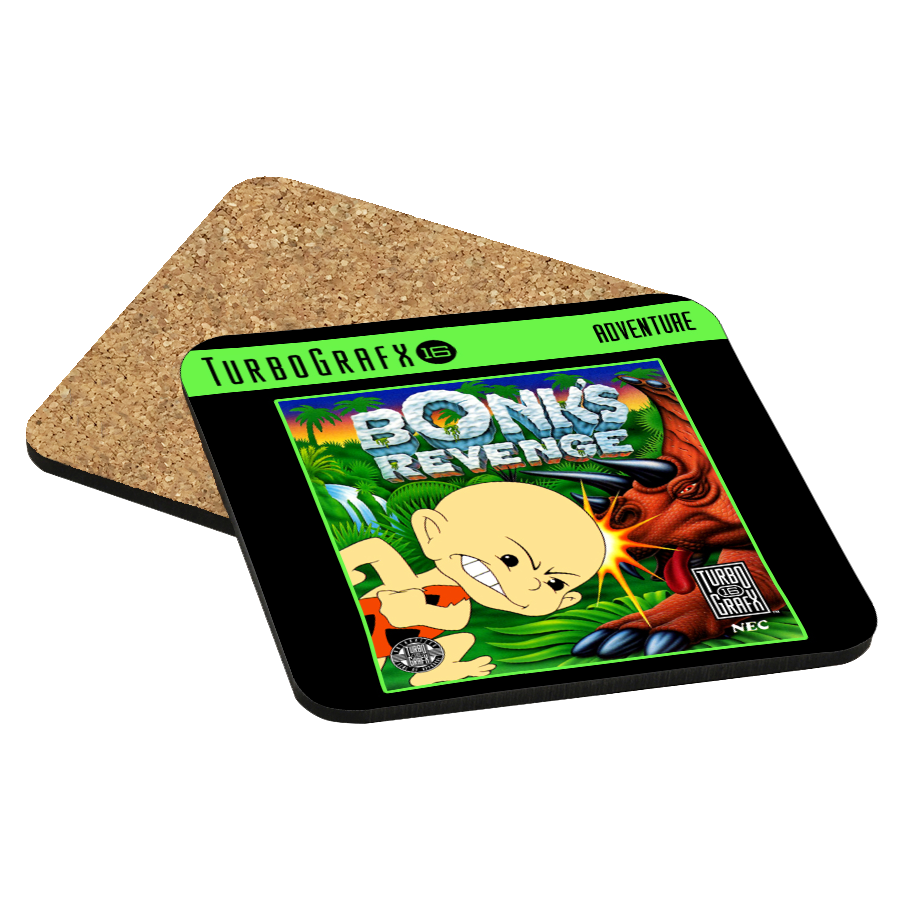 Bonk's Revenge TurboGrafx-16 Drink Coaster