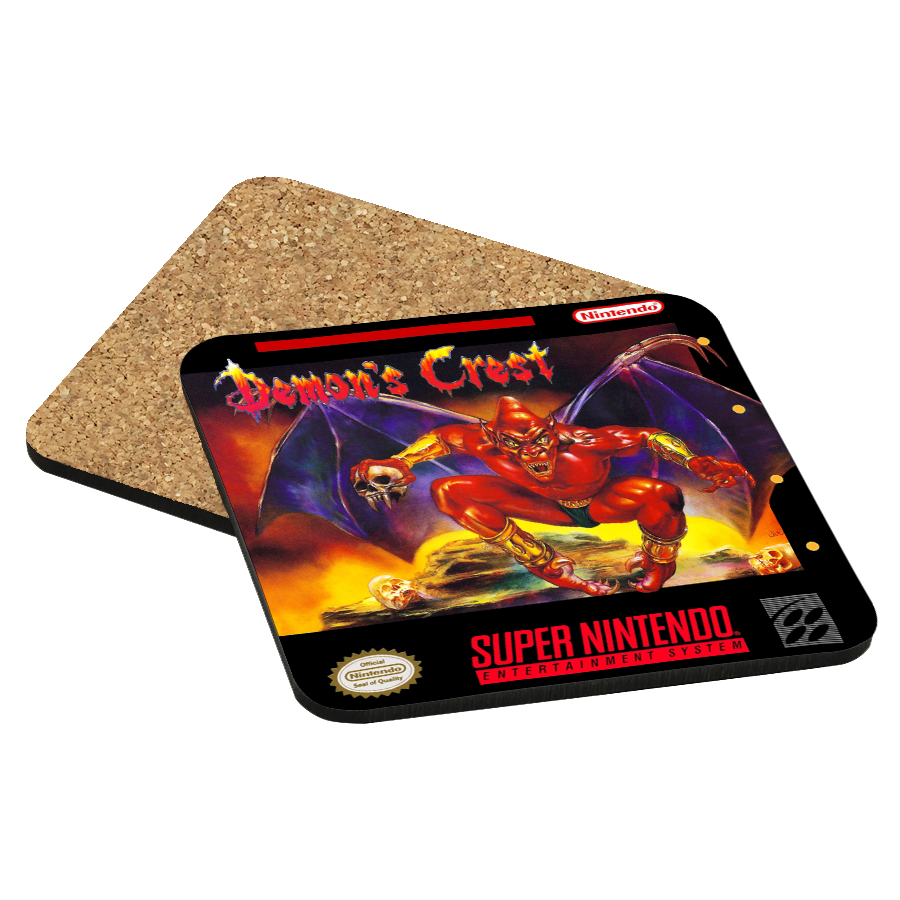 Demon's Crest SNES Drink Coaster