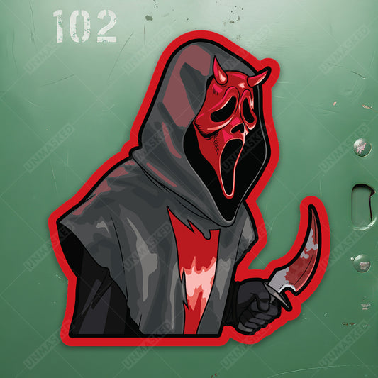 Ghostface Devil Face Sticker