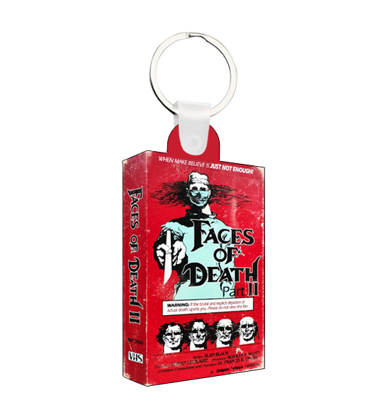 Faces of Death Part II Mini VHS Keychain