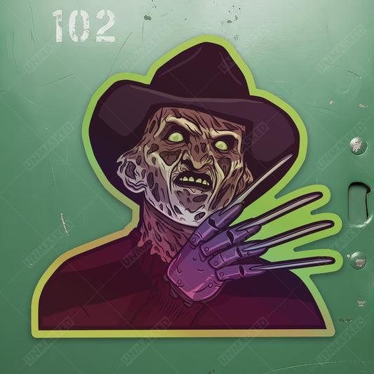 Holographic Freddy Krueger Sticker