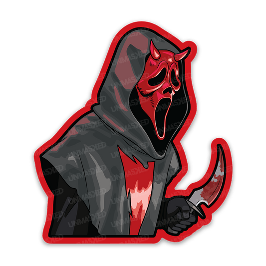 Ghostface Devil Face Sticker