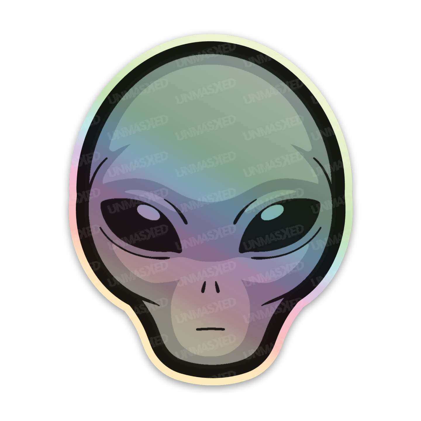 Alein Sticker Holographic Grey Alien Sticker – UNMASKED