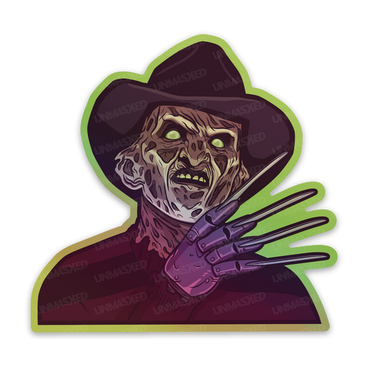 Holographic Freddy Krueger Sticker