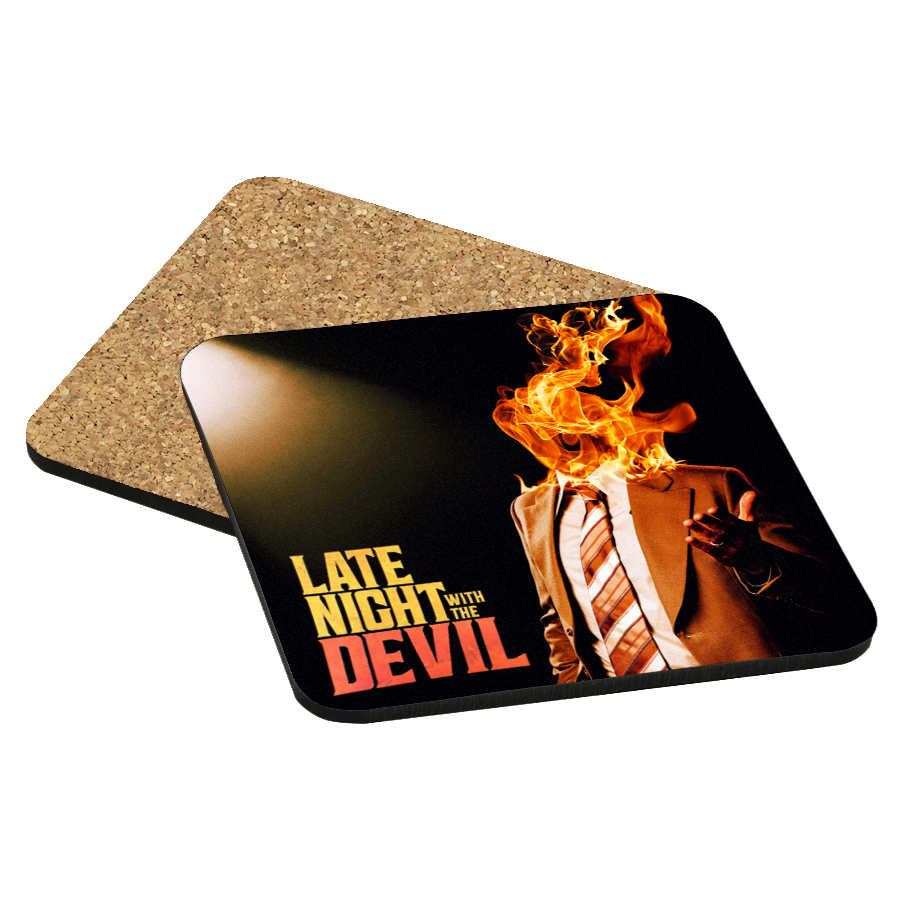 Late Night with the Devil Drink Coaster