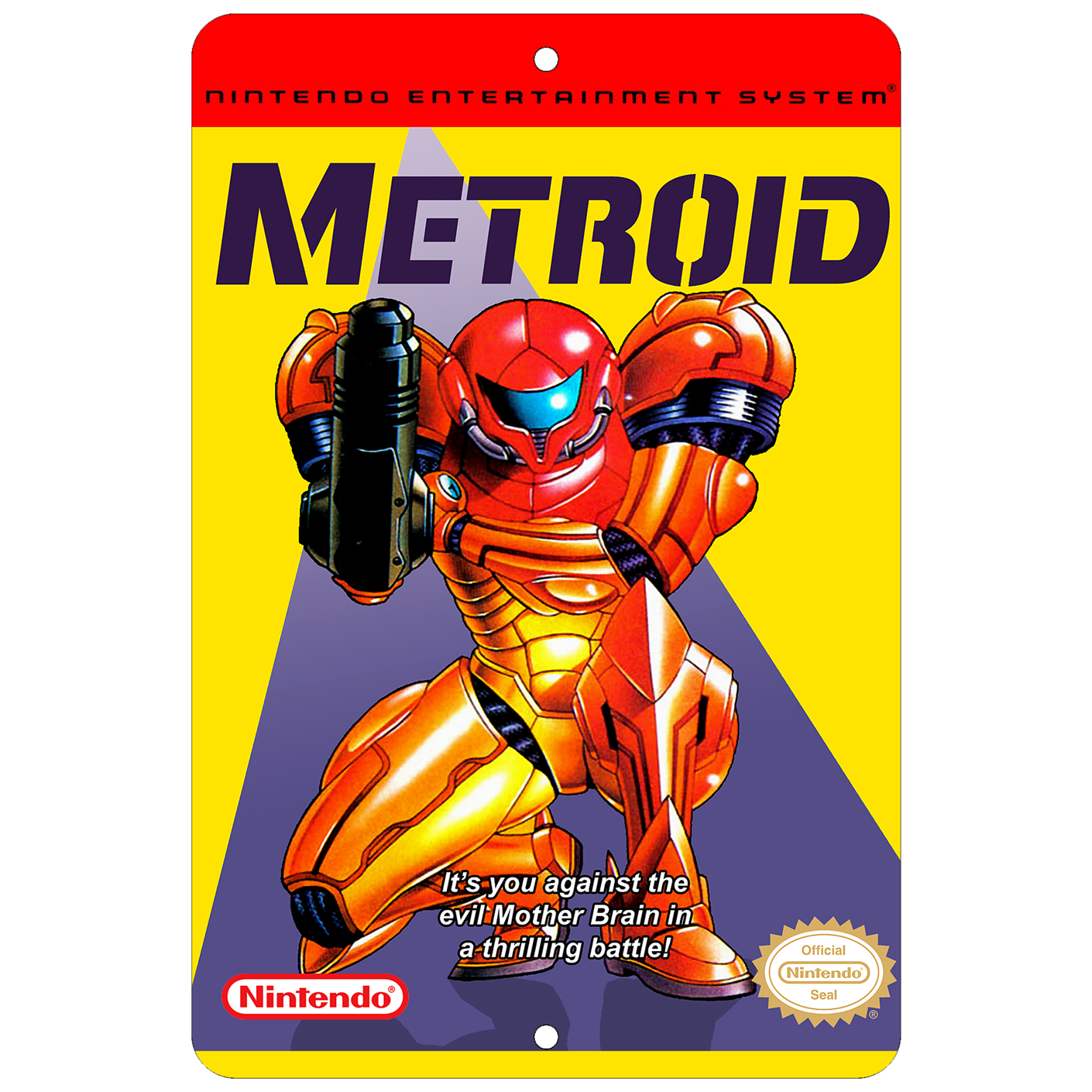 Metroid NES Aluminum Sign