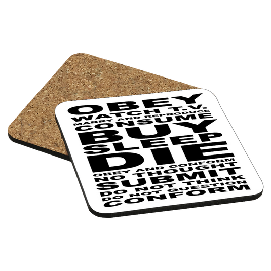 They Live Obey Drink Coaster