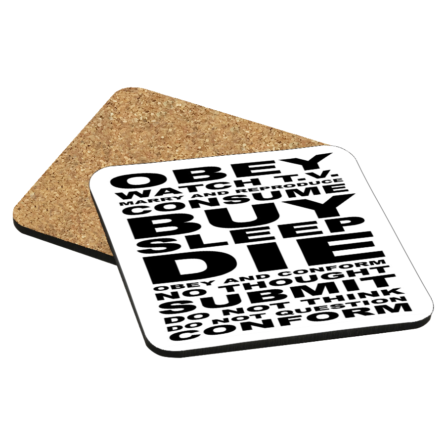 They Live Obey Drink Coaster