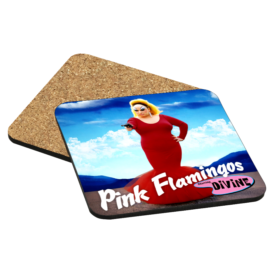 Pink Flamingos Drink Coaster