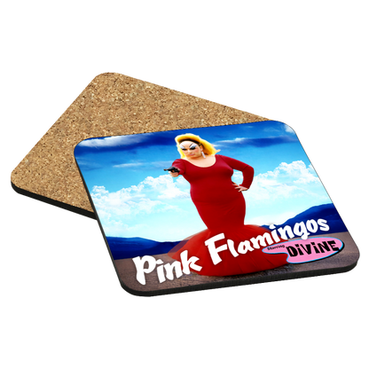 Pink Flamingos Drink Coaster