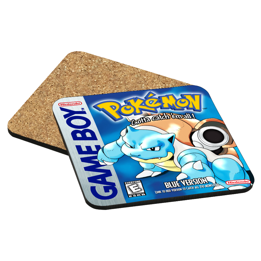 Pokemon Blue Game Boy Drink Coaster
