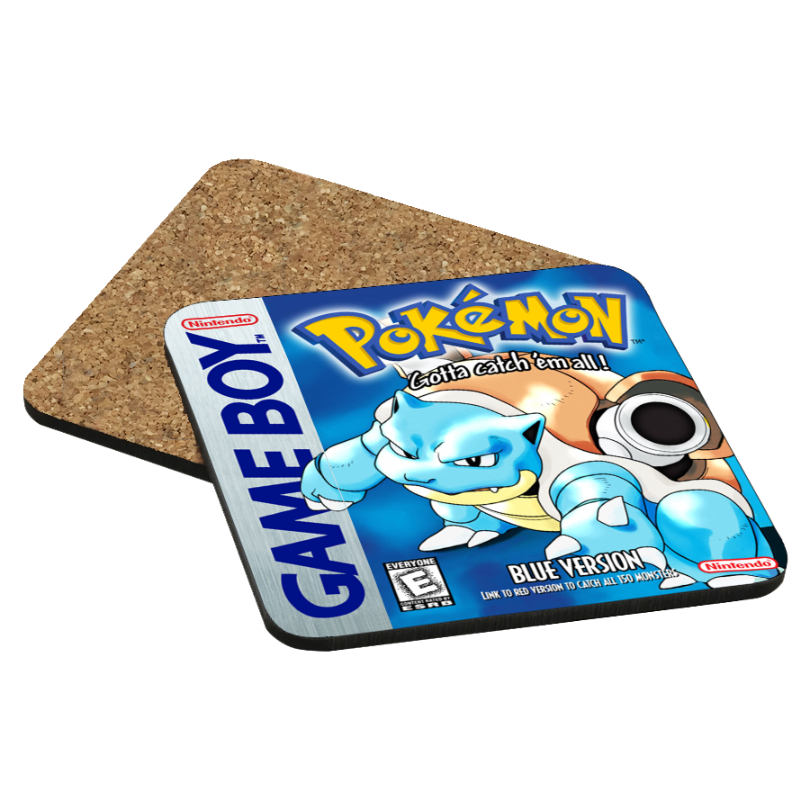 Pokemon Blue Game Boy Drink Coaster