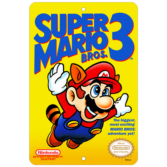 Super Mario Bros 3 NES Aluminum Sign