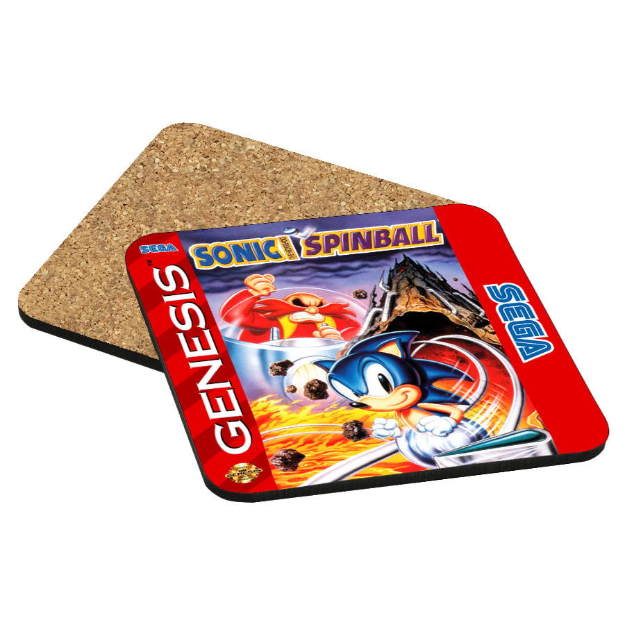 Sonic Spinball Genesis Drink Coaster