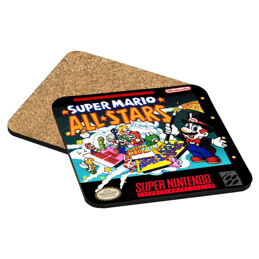 Super Mario All-Stars SNES Drink Coaster
