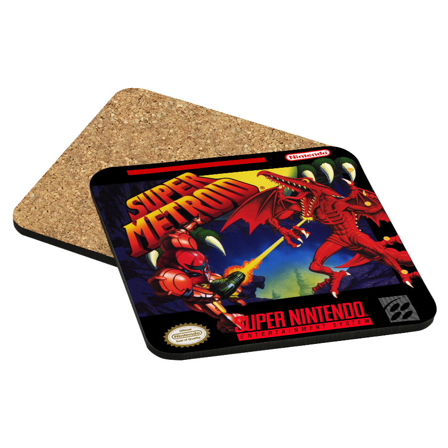 Super Metroid SNES Drink Coaster