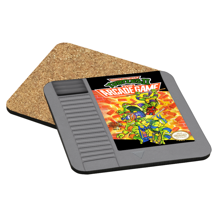 TMNT II Arcade Game NES Drink Coaster