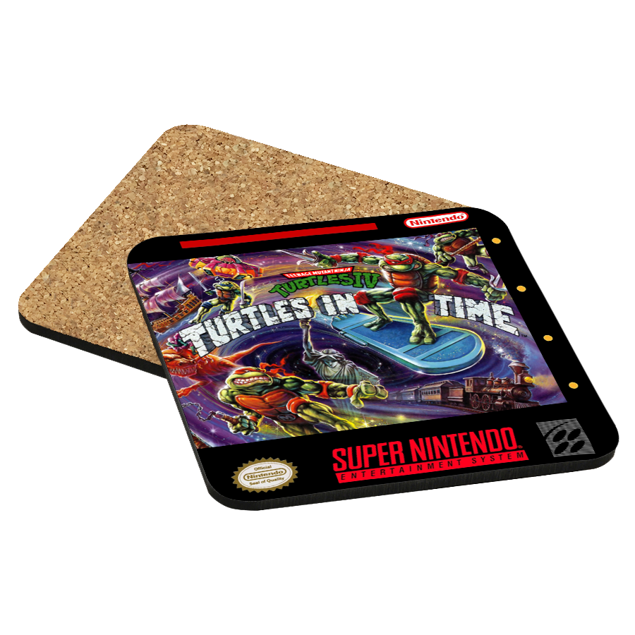 TMNT IV: Turtles in Time SNES Drink Coaster