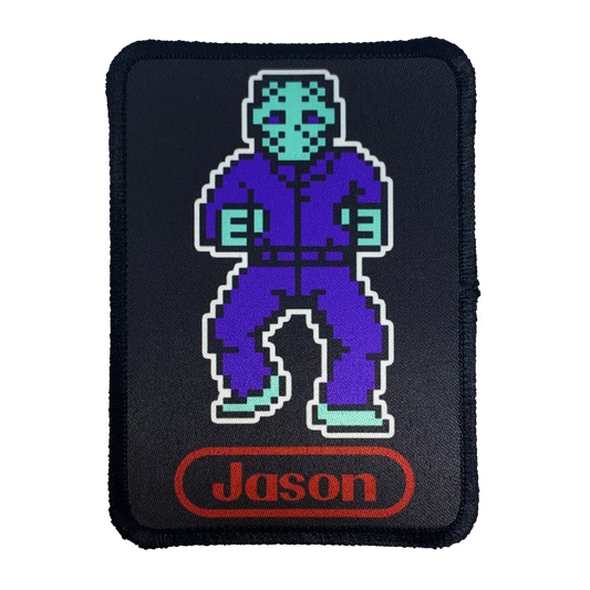 8-bit Jason Iron-On Patch - UNMASKED Horror & Punk Patches and Decor