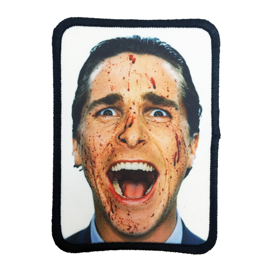American Psycho Iron-On Patch - UNMASKED Horror & Punk Patches and Decor