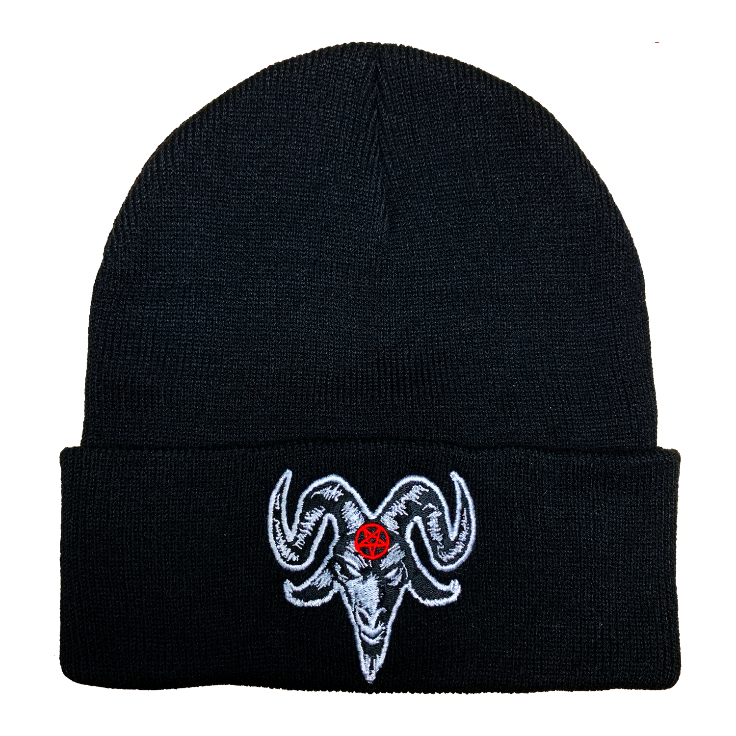 Baphomet Satanic Embroidered Beanie - UNMASKED Horror & Punk Patches and Decor