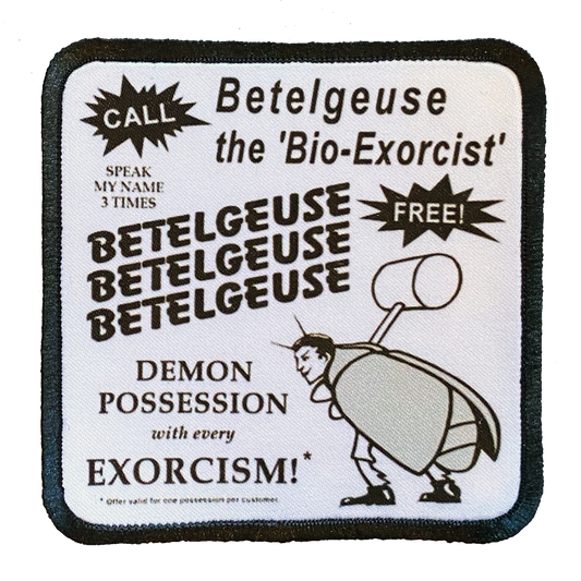 Beetlejuice Business Card  Iron-On Patch