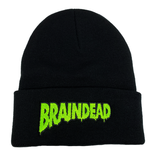 Braindead Embroidered Beanie - UNMASKED Horror & Punk Patches and Decor