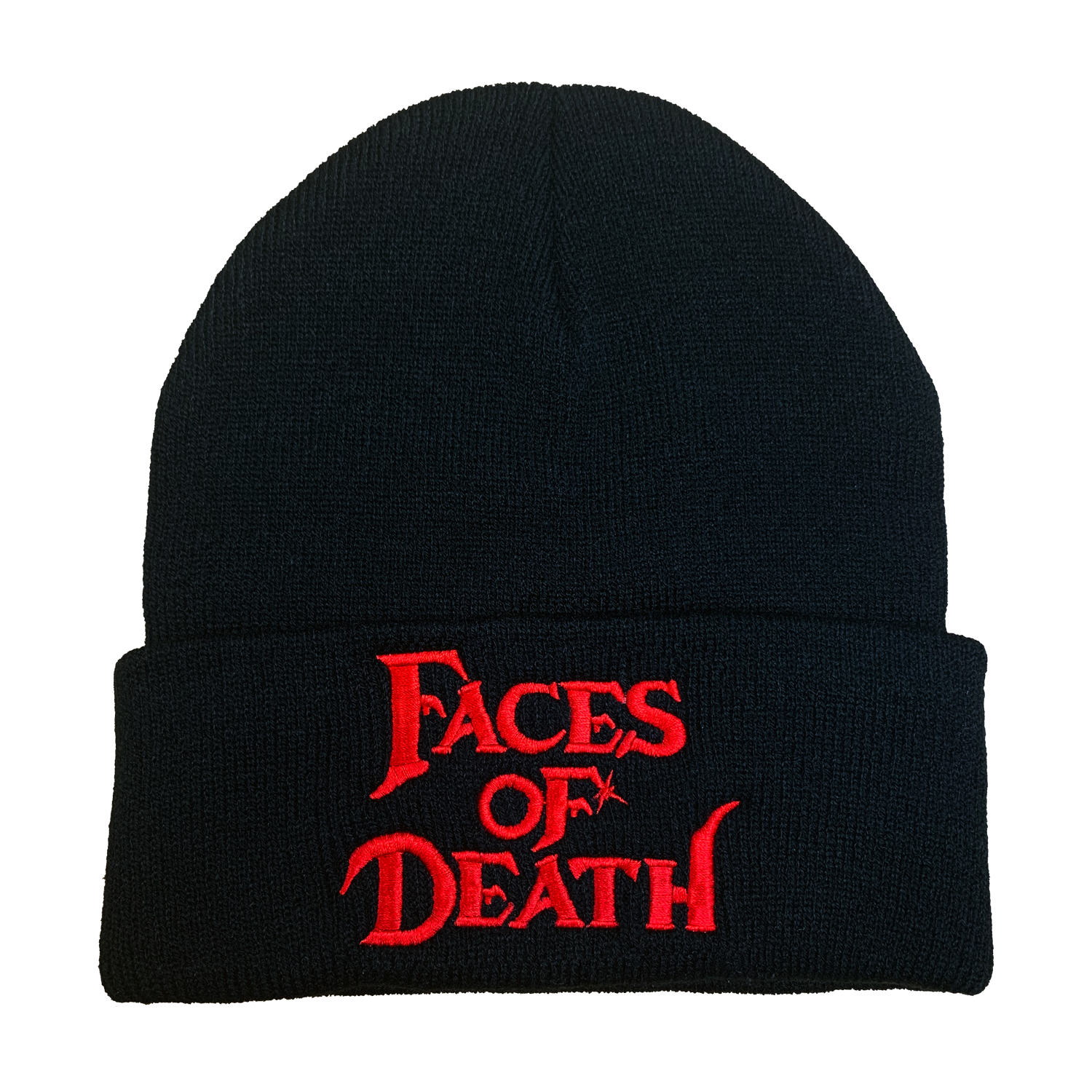 Faces of Death Embroidered Beanie - UNMASKED Horror & Punk Patches and Decor