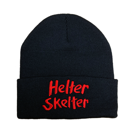 Helter Skelter Embroidered Beanie - UNMASKED Horror & Punk Patches and Decor