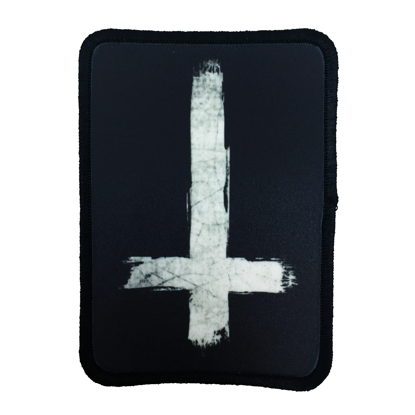 Inverted Cross Iron-On Patch - UNMASKED Horror & Punk Patches and Decor
