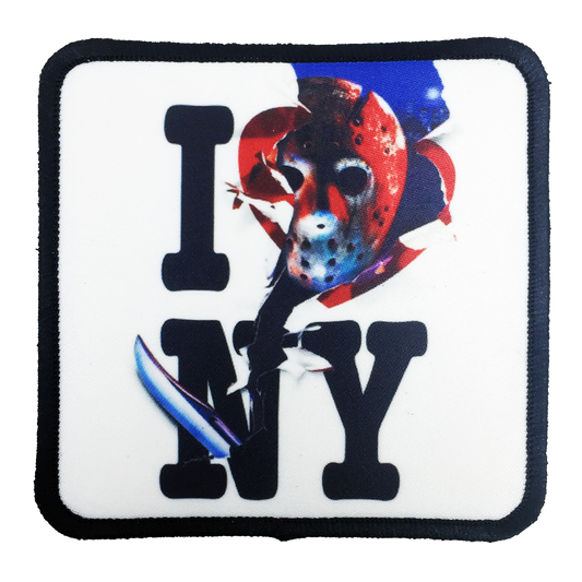 Friday the 13th Jason Takes Manhattan Iron-On Patch - UNMASKED Horror & Punk Patches and Decor