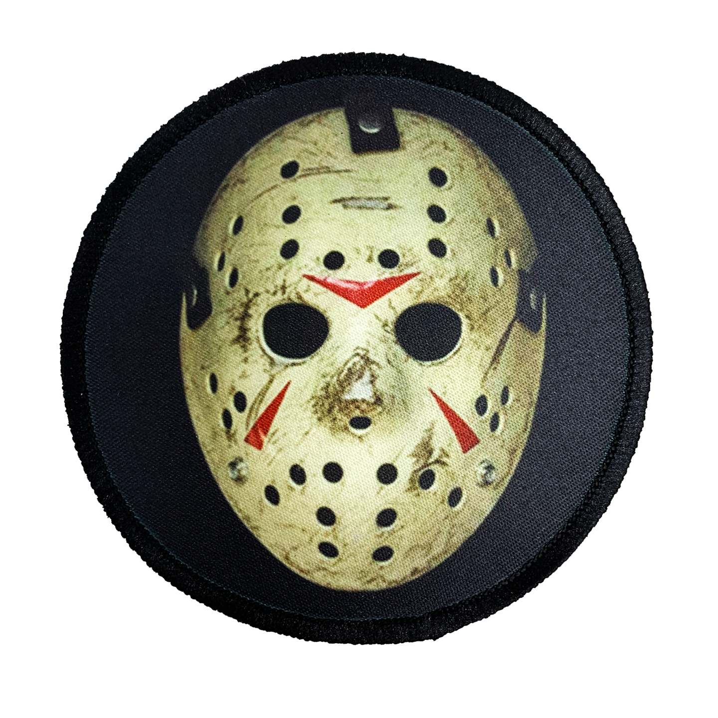 Friday the 13th Part 3 Jason Hockey Mask Iron-On Patch - UNMASKED Horror & Punk Patches and Decor