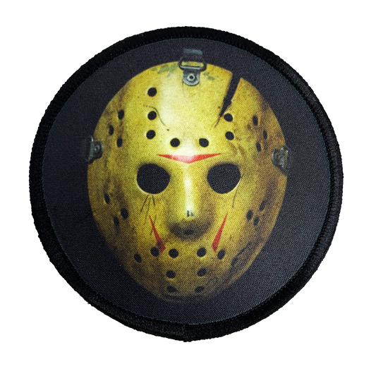 Friday the 13th Part 8 Jason Hockey Mask Iron-On Patch - UNMASKED Horror & Punk Patches and Decor