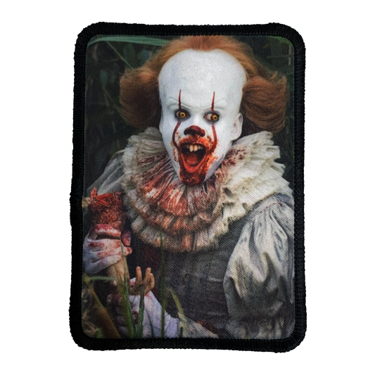 It Movie 2017 Pennywise Iron-On Patch - UNMASKED Horror & Punk Patches and Decor