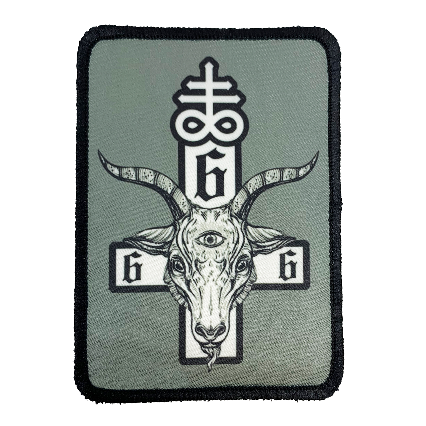 Satanic Cross Iron-On Patch - UNMASKED Horror & Punk Patches and Decor