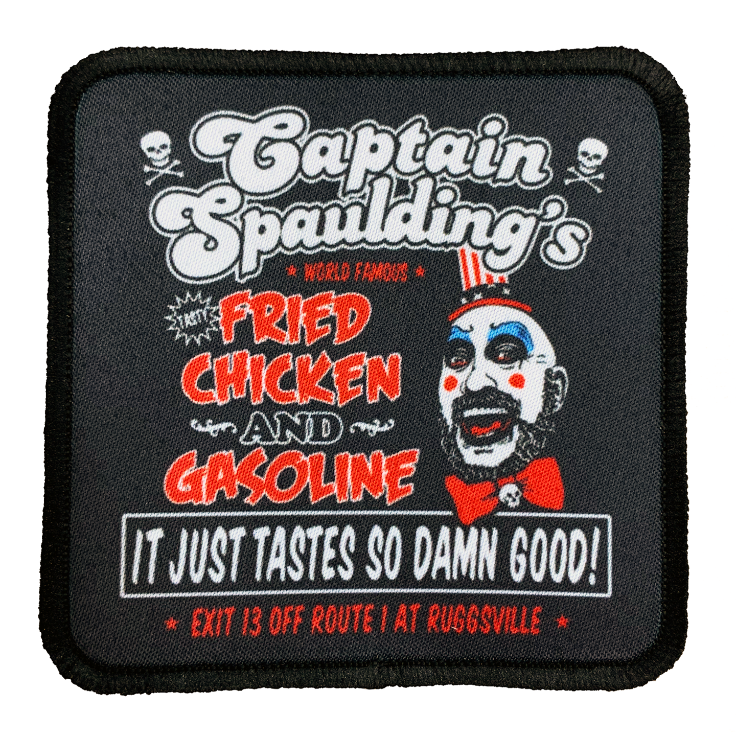 Captain Spaulding Iron-On Patch - UNMASKED Horror & Punk Patches and Decor