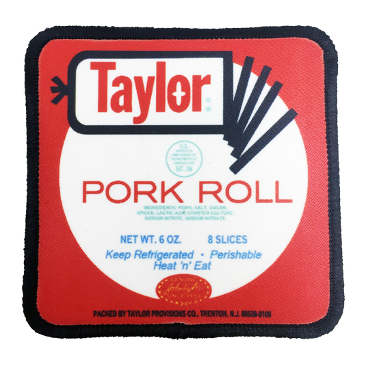 Taylor Ham Pork Roll Iron-On Patch - UNMASKED Horror & Punk Patches and Decor